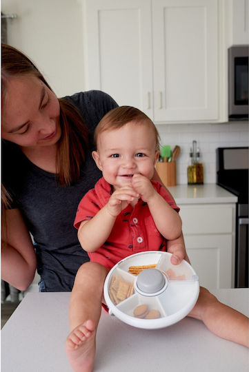 GoBe Baby Food Bowl made of Plastic Blue