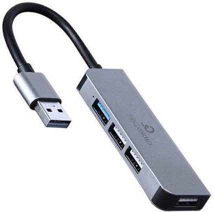 Gembird USB-Hub 4 Anschlüsse USB 3.1 mit USB-A Anschluss Grau