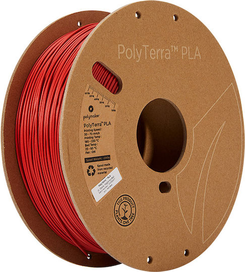 Polymaker PLA 3D Printer Filament 1.75mm Red