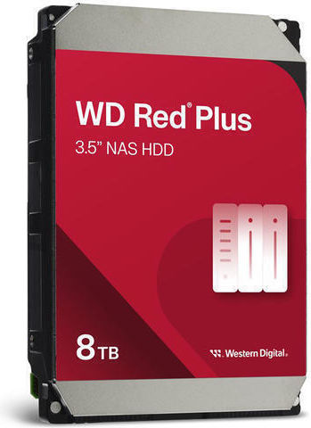 Western Digital Red Plus 8TB HDD Hard Drive 3.5" SATA III 5400rpm with 256MB Cache for NAS WD80EFPX