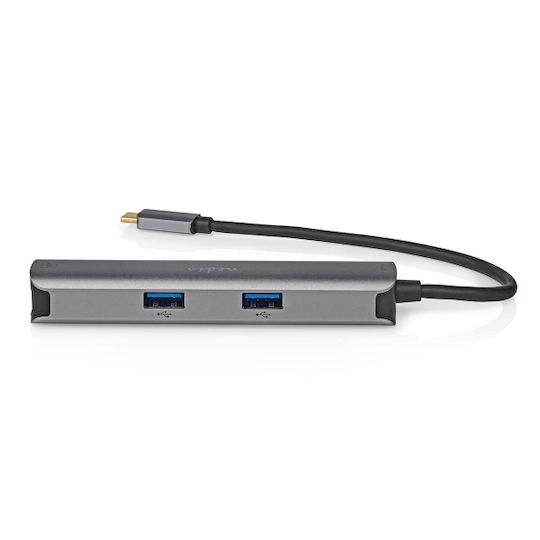 Nedis USB-A Docking Station with 4K PD Ethernet Gray (CCBW64210AT02)