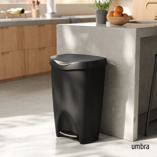 Umbra Kunststoff Mülleimer mit Pedal Schwarzer 50lt