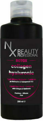 NX Beauty Professional Botox Collagen Hyaluronic Μάσκα Μαλλιών για Επανόρθωση με Υαλουρονικό Οξύ 200ml