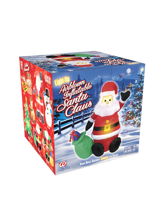 Inflatable Illuminated Santa Claus Electric Red 122cm