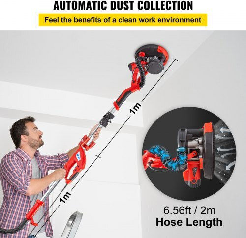 Vevor Telescopic Disc Sander Gypsum board 750W with Dust Extraction Capability