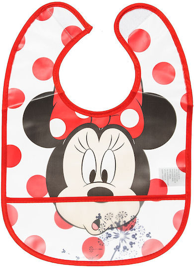 Alouette Minnie Mouse Αδιάβροχη Σαλιάρα Πλαστική με Αυτοκόλλητο & Τσέπη Πολύχρωμη για 6 m+ 3τμχ