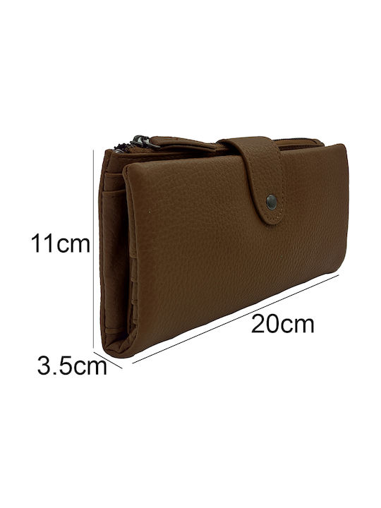 Gift-Me Large Fabric Women's Wallet Brown