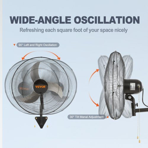 Vevor Wall Fan 70W 49cm Black