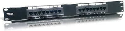 Trendnet Patch Panel für Rack 1U 19" 16 Ports cat6 Schwarz