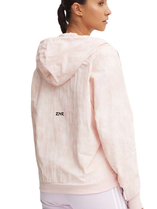 adidas Z.n.e. Woven Fullzip Hoodie Sports Jacket Pink
