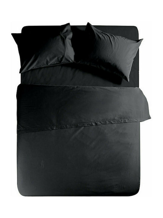 Nef-Nef Homeware Sheet Super-Double with Elastic 160x200+30cm. Basic 011711 1136-Black