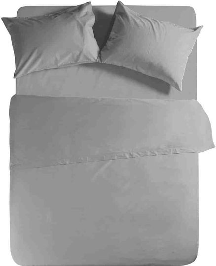Nef-Nef Homeware Basic Ημίδιπλο 120x200+30εκ. με Λάστιχο 726 Light Grey
