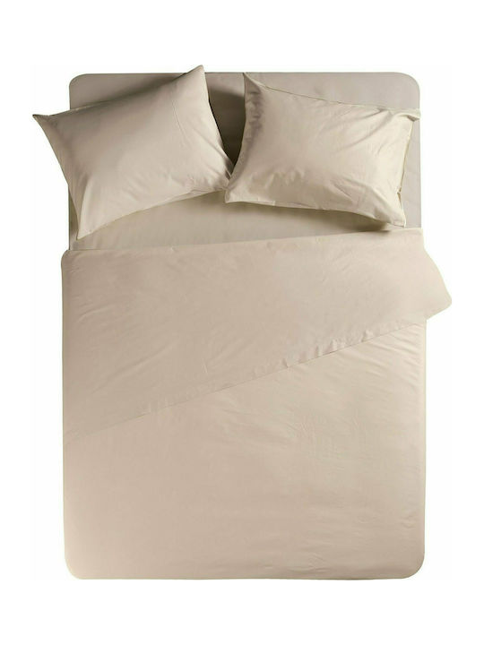 Nef-Nef Homeware Sheet Super-Double with Elastic 160x200+30cm. Basic 730 Beige