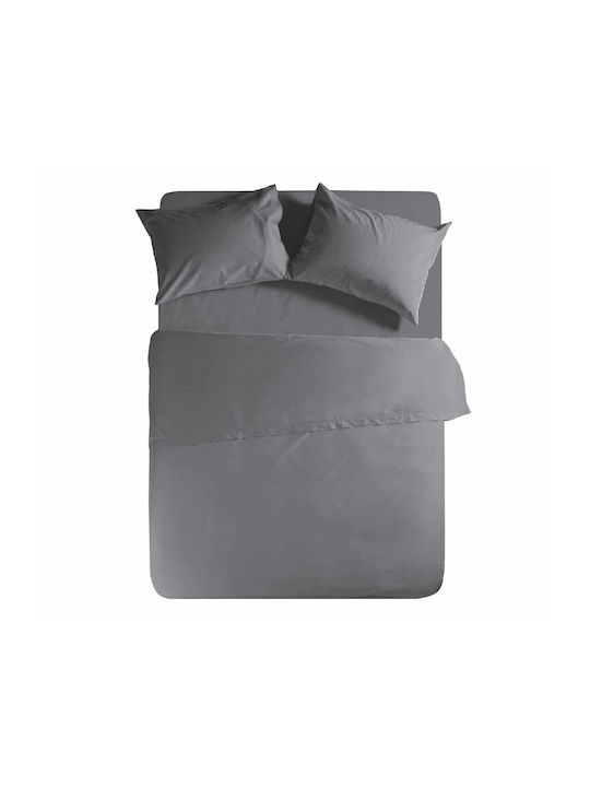 Nef-Nef Homeware Чаршаф Полудвойна с Ластик 120x200+30см. Basic 016797 727 тъмно сиво