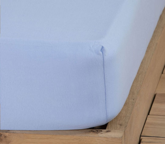 Nef-Nef Homeware King Size 180x200+35cm mit Gummizug Jersey 564 Sky