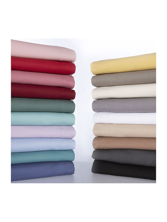 Nef-Nef Homeware Sheet for Single Bed with Elastic 100x200+30cm. Basic 011710 Dusty Petrol