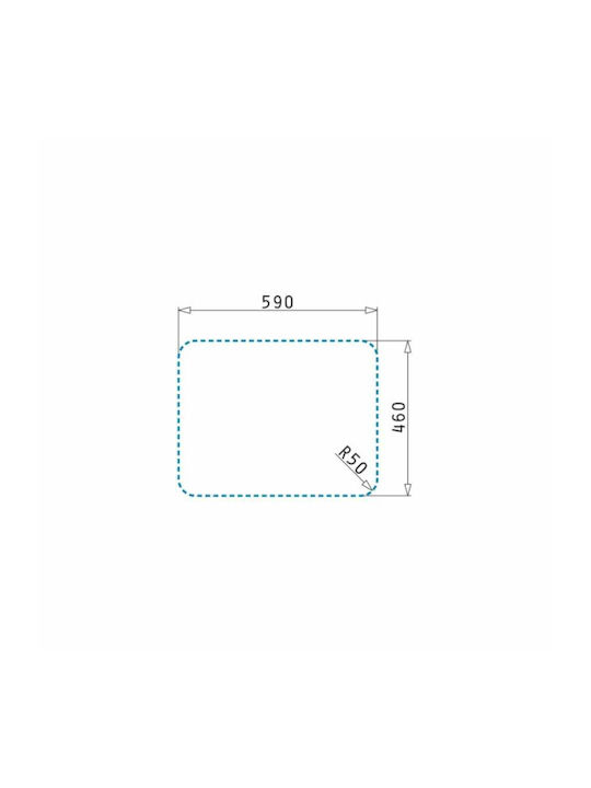 Pyramis Space Plus 1B Ένθετος Νεροχύτης Inox Σατινέ Μ61xΠ48cm Ασημί