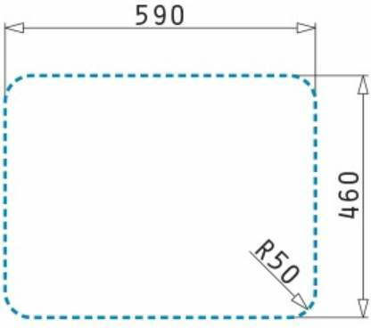 Pyramis Space Plus 1B Ένθετος Νεροχύτης Inox Σατινέ Μ61xΠ48cm Ασημί