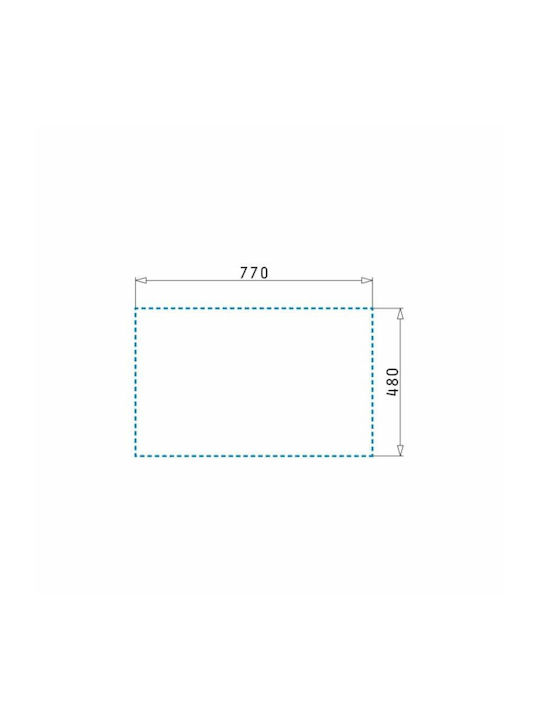 Pyramis Sparta 2B Ένθετος Νεροχύτης Inox Σαγρέ Μ79xΠ50cm Ασημί