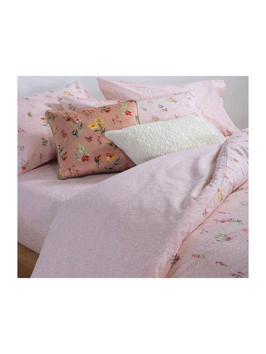 Nef-Nef Homeware Sheet Sets Queen 240x270cm. Plant Pink 4pcs