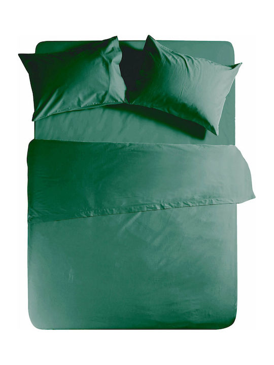 Nef-Nef Homeware Bettlaken Semi-Doppel mit Gummiband 120x200+30cm. Basic 1172 Green