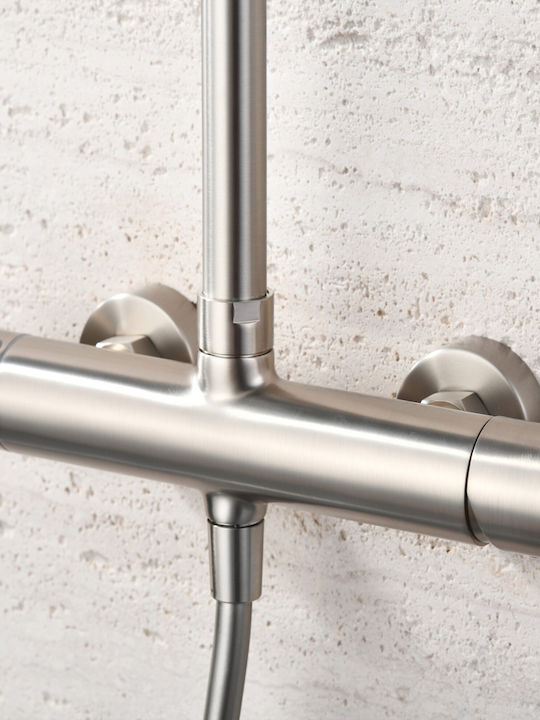 Imex Adjustable Shower Column with Mixer Silver
