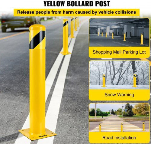 Vevor Traffic Columns Yellow W91xH91cm
