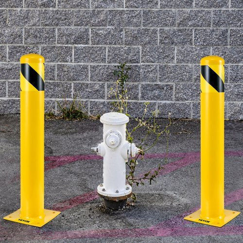 Vevor Traffic Columns Yellow W14xH122cm