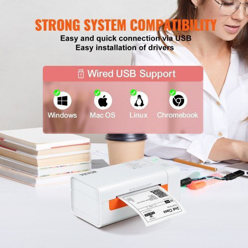 Vevor Tragbar Etikettendrucker USB