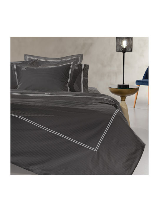 Guy Laroche Nice Σετ Σεντόνια King Size 270x280εκ. Anthracite/silver (4τμχ)
