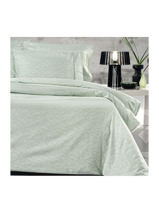 Guy Laroche Brenta Σετ Σεντόνια King Size Φανελένια 270x265εκ. Mint (4τμχ)