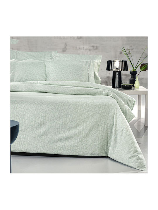 Guy Laroche Brenta Σετ Σεντόνια King Size Φανελένια 270x265εκ. Mint (4τμχ)