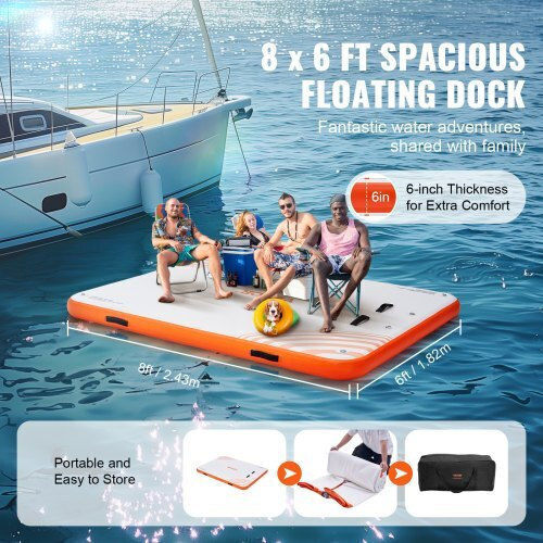 Vevor Vevor Inflatable Mattress for 2 People White 243.84x182.88cm