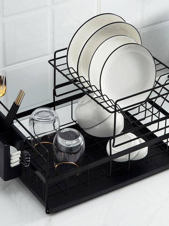 Next Dish Drainer Metallic in Black Color 39x27.5x26.5cm