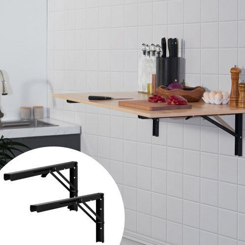 Πτυσσόμενα Ράφια Vevor 24” 2τμχ Αντοχή 300lbs Μαύρα Ατσάλινα Στηρίγματα Sjzjgbzjyghw9scuqv0
