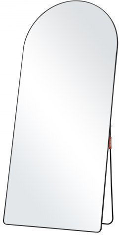 Vevor Gewölbter Boden- oder Standspiegel mit Schwarzem Aluminium Rahmen 180,3x81,3cm