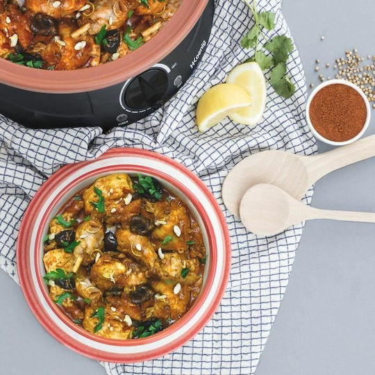 HKoenig Slow Cooker 300W cu Memorie Internă 3lt Maro