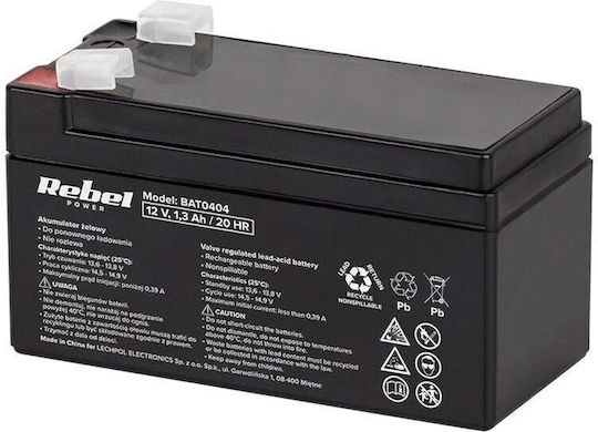 12v Lead Gel Battery 1.3 Ah Maintenance-free 97 X 45 X 53 Mm