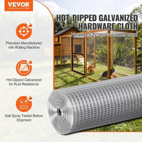 Vevor Sârmă Pentru Garduri De Grădină Galvanizată 61x720cm Argintie
