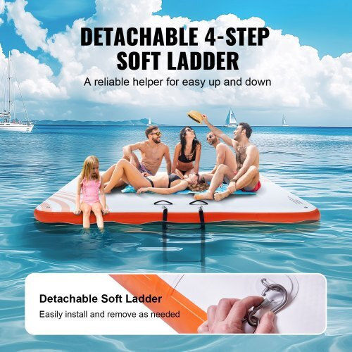 Vevor Vevor Inflatable Pool Mattress for 2 People White 304.8x304.8cm