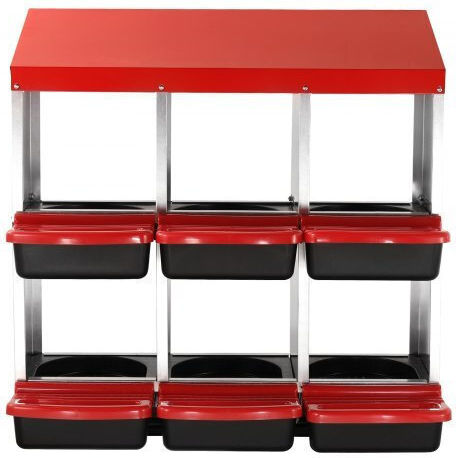 Vevor Chicken Nesting Box 6 Compartments Sloped Nests Jscdx3045inc4b35av0