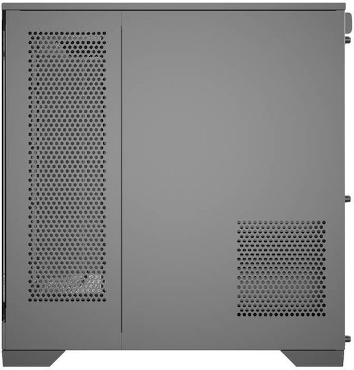 DQX90 Gaming Midi Tower Computer Case with Side Window and RGB Lighting Black