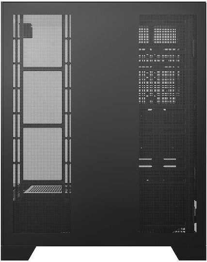 Darkflash DY450L PRO Геймърско бюро Midi Tower Компютърна кутия с RGB осветление Черен