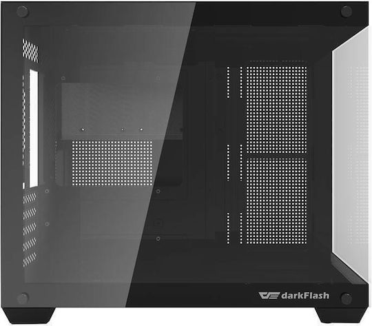 Darkflash C285MP Micro Tower Компютърна кутия със страничен прозорец Черен
