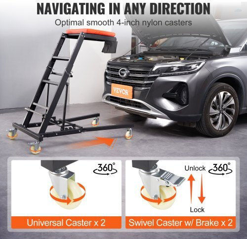 Vevor Automotive Engine Creeper 42.5"-64.8" 400 Lbs 4 Wheels Padded Surface Foldable Workshop Fdjxctyhxhx4jm9bnv0