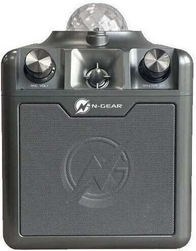 N-Gear Тонколона Караоке С Кабелни Микрофони И Светлинни Ефекти Disco Star 710 Space Сива