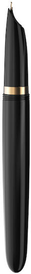 Parker 51 Deluxe Black Resin Gold Trim Fountain Pen 18k Solid Gold Nib 3026981235122 Nibs Fine 18k