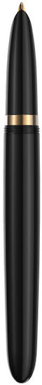 Parker 51 Deluxe Black Resin Gold Trim Fountain Pen 18k Solid Gold Nib 3026981235122 Nibs Fine 18k