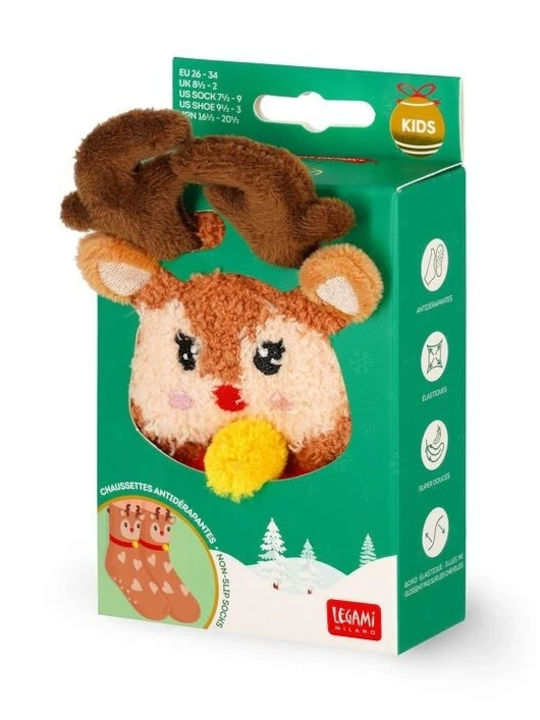 Legami Milano Kindersocken Rutschfest Reindeer Bunte