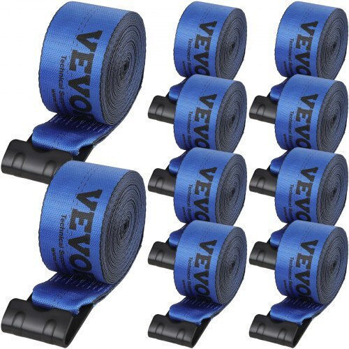 Vevor Straps Set 4" X 30' 6000 Lbs Blue 10 Pcs Pgjpdls4inch3lgjkv0
